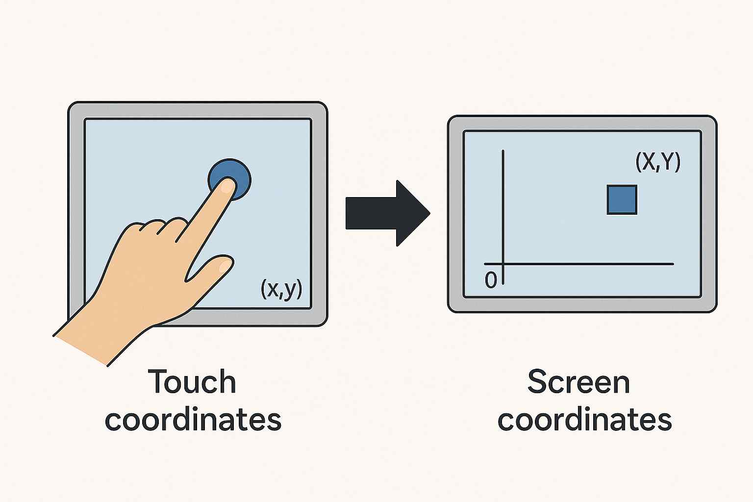 工業液晶屏坐標